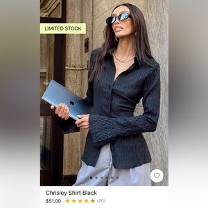 Princess Polly Black Button Down